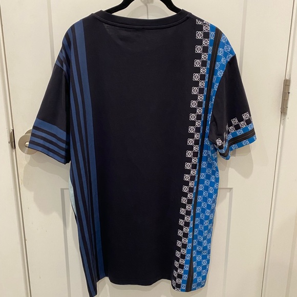 LOEWE Navy Stripe Anagram, men’s black short sleeve shirt, XL, excellent cond. - Picture 3 of 8